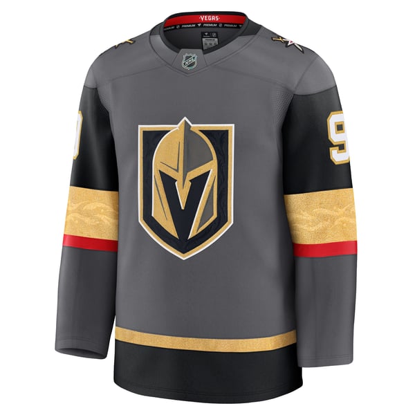 Men's Vegas Golden Knights Jack Eichel Fanatics Gray Alternate Premium Jersey - Image 3