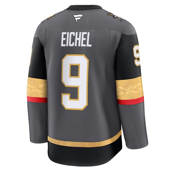 Men's Vegas Golden Knights Jack Eichel Fanatics Gray Alternate Premium Jersey - Image 4