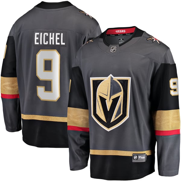 Men's Vegas Golden Knights Jack Eichel Fanatics Gray  Breakaway Jersey - Image 2