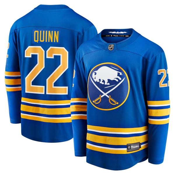 Men's Buffalo Sabres Jack Quinn Fanatics Royal Home Breakaway Jersey - Image 1