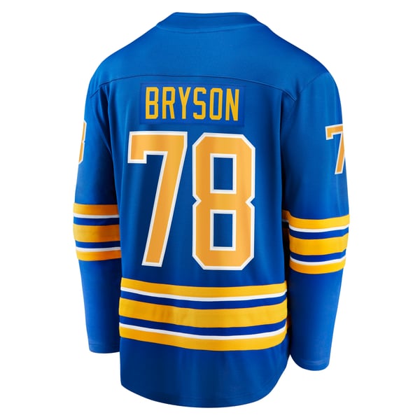 Men's Buffalo Sabres Jacob Bryson Fanatics Royal Home Breakaway Player Jersey - Image 4
