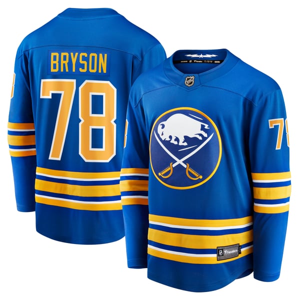 Men's Buffalo Sabres Jacob Bryson Fanatics Royal Home Breakaway Player Jersey - Image 1