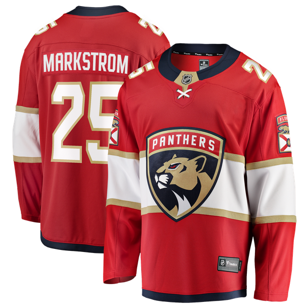 Men's Florida Panthers Jacob Markstrom Fanatics Red Home Breakaway Jersey - Image 1