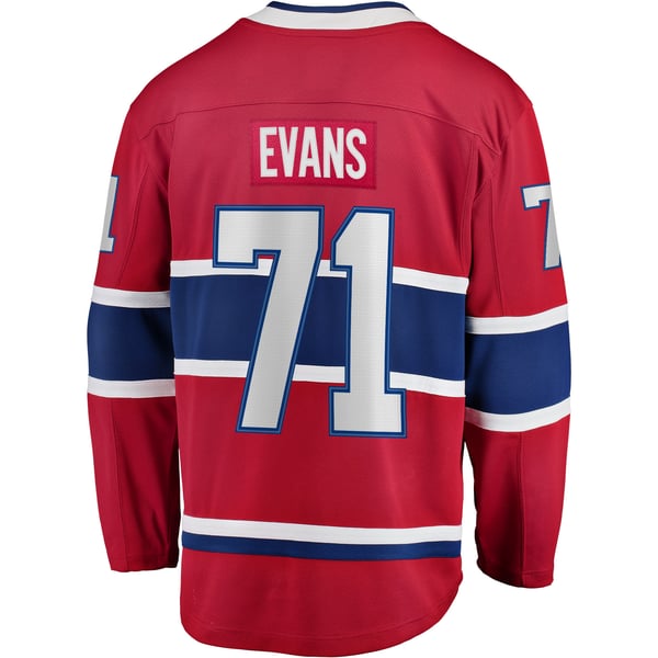 Men's Montreal Canadiens Jake Evans Fanatics Red Home Breakaway Player Jersey - Image 4
