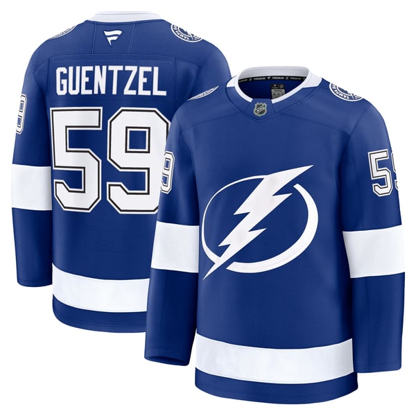 Men's Tampa Bay Lightning Jake Guentzel Fanatics Blue Home Premium Jersey - Image 2