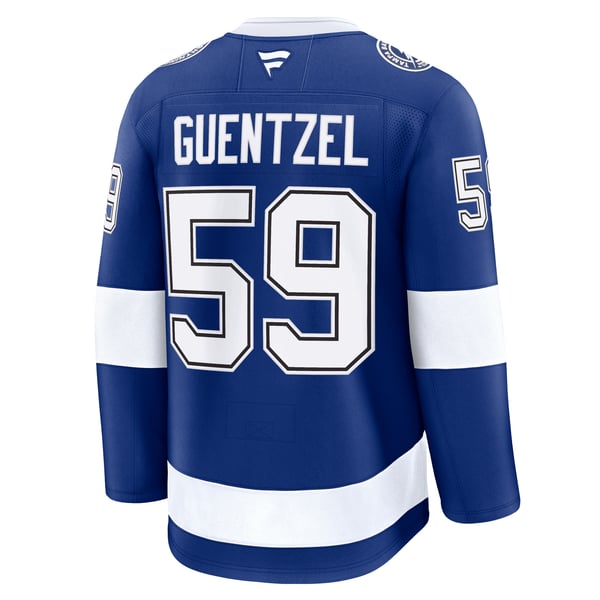Men's Tampa Bay Lightning Jake Guentzel Fanatics Blue Home Premium Jersey - Image 4