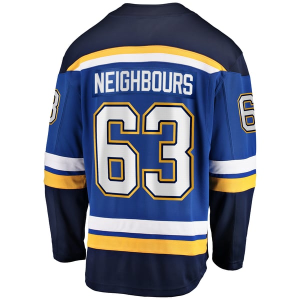 Men's St. Louis Blues Jake Neighbours Fanatics Blue Home Premier Breakaway Player Jersey - Image 4