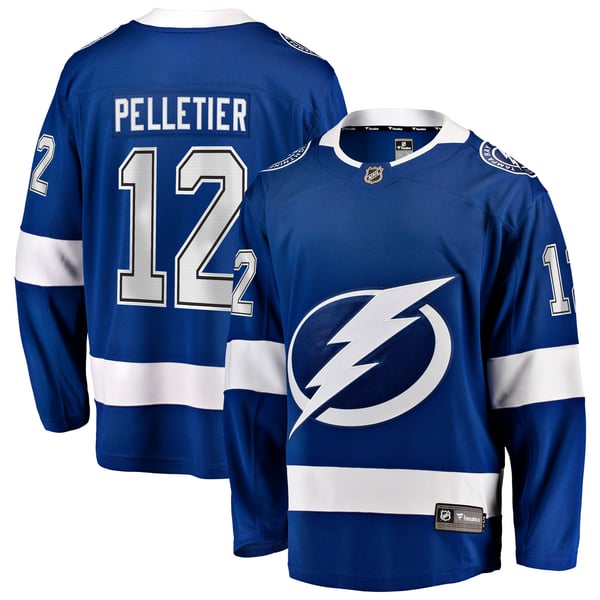 Men's Tampa Bay Lightning Jakob Pelletier Fanatics Blue Home Breakaway Jersey - Image 2