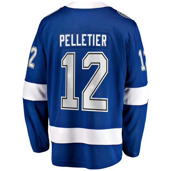 Men's Tampa Bay Lightning Jakob Pelletier Fanatics Blue Home Breakaway Jersey - Image 4