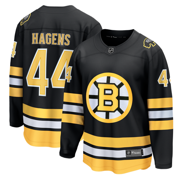 Men's Boston Bruins James Hagens Fanatics Black Breakaway Jersey