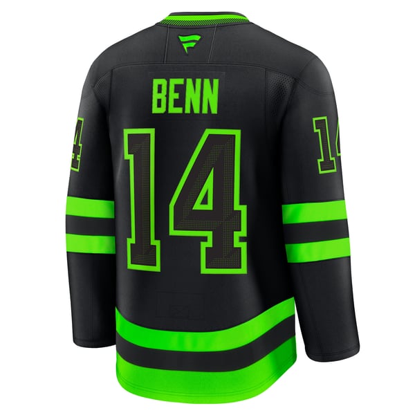 Men's Dallas Stars Jamie Benn Fanatics Black Alternate Premium Jersey - Image 4
