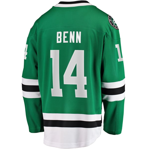 Men's Dallas Stars Jamie Benn Fanatics Kelly Green Captain Patch Home Breakaway Jersey - Image 4
