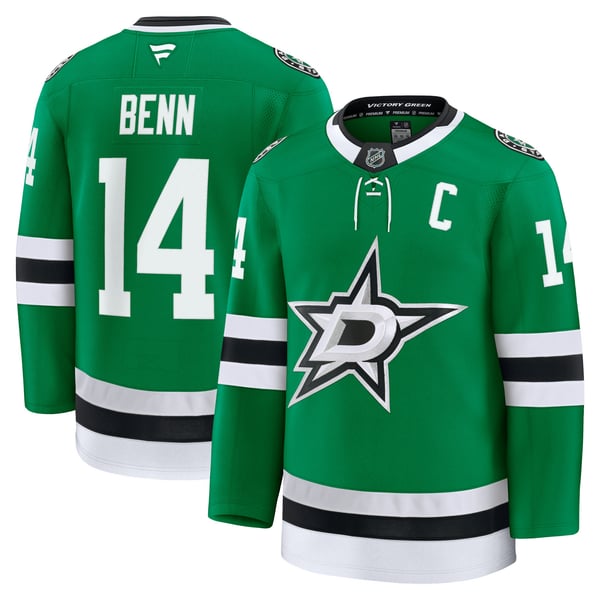 Men's Dallas Stars Jamie Benn Fanatics Kelly Green Home Premium Jersey - Image 1
