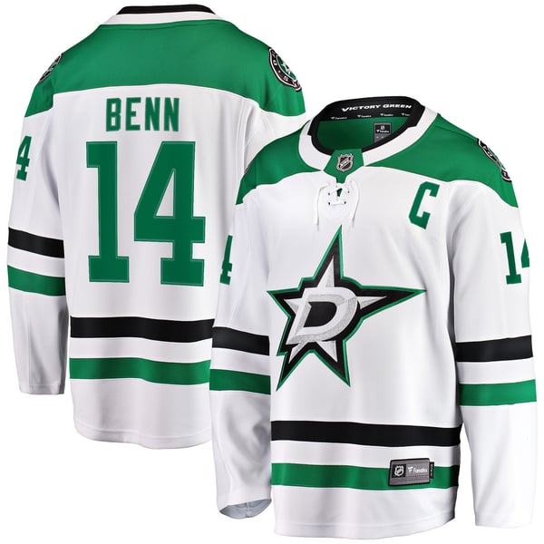 Men's Dallas Stars Jamie Benn Fanatics White  Breakaway Jersey - Image 1