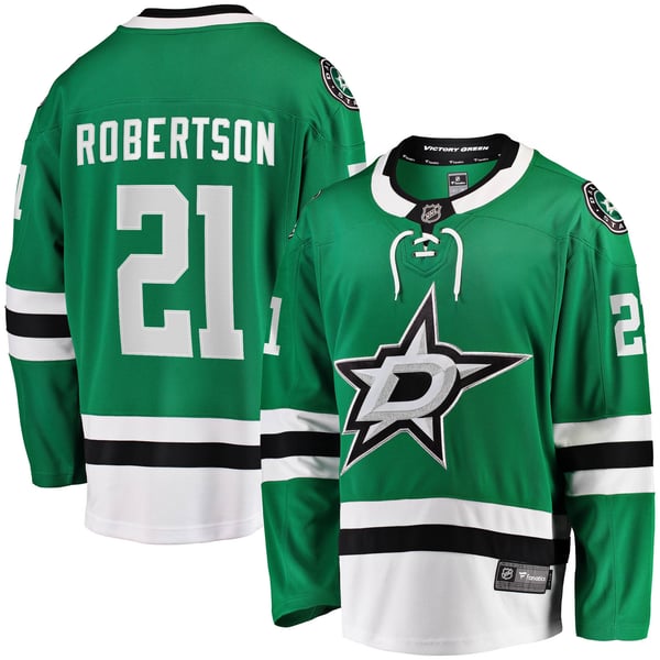 Men's Dallas Stars Jason Robertson Fanatics Kelly Green Home Breakaway Replica Jersey - Image 1