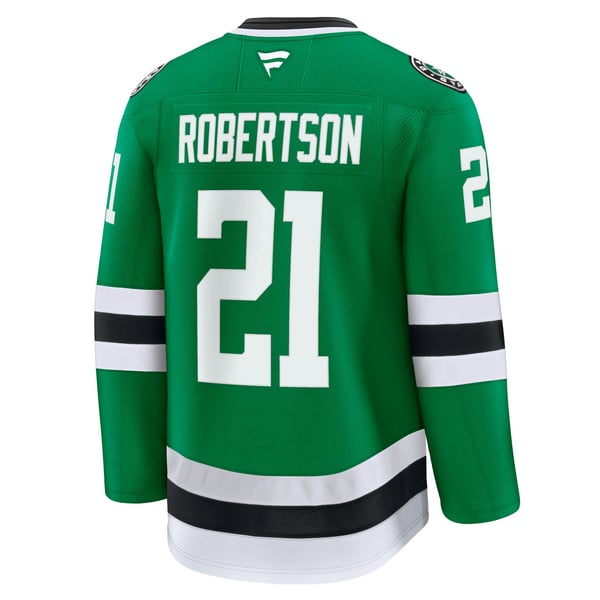 Men's Dallas Stars Jason Robertson Fanatics Kelly Green Home Premium Jersey - Image 4