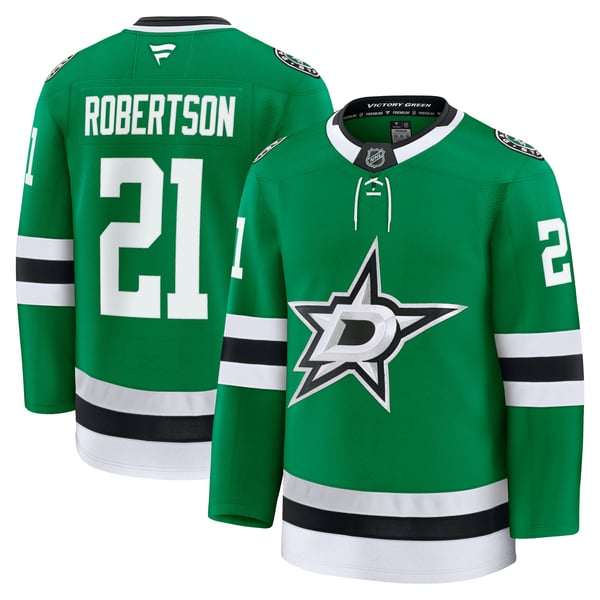 Men's Dallas Stars Jason Robertson Fanatics Kelly Green Home Premium Jersey - Image 1