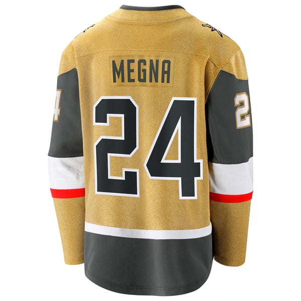 Men's Vegas Golden Knights Jaycob Megna Fanatics Gold Home Breakaway Jersey - Image 4