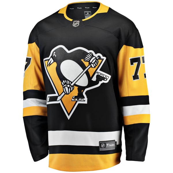 Men's Pittsburgh Penguins Jeff Carter Fanatics Black Home Breakaway Replica Jersey - Image 3