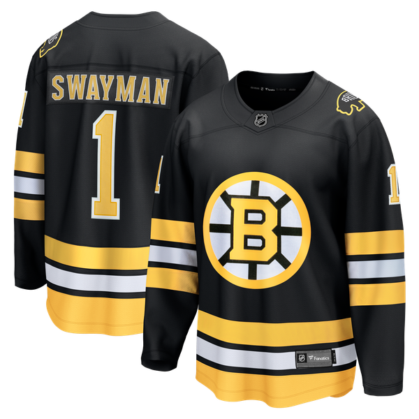 Men's Boston Bruins Jeremy Swayman Fanatics Black Home Breakaway Jersey