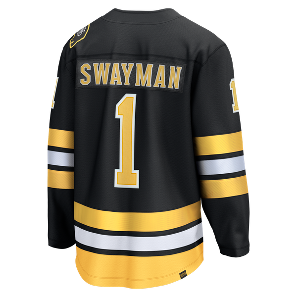 Men's Boston Bruins Jeremy Swayman Fanatics Black Home Breakaway Jersey
