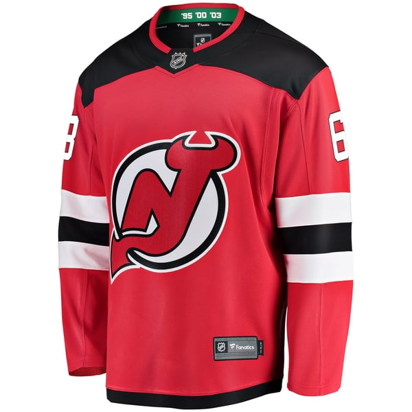 Men's New Jersey Devils Jesper Bratt Fanatics Red Home Breakaway Player Jersey - Image 3