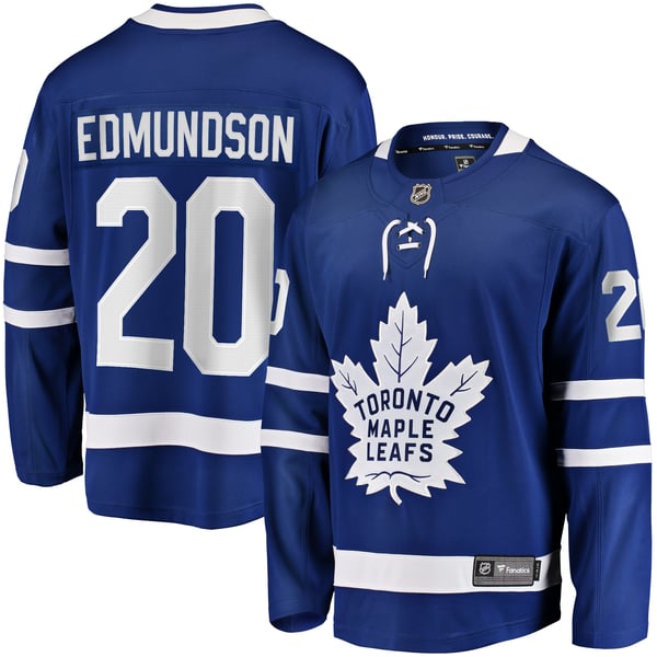 Men's Toronto Maple Leafs Joel Edmundson Fanatics Blue Home Premier Breakaway Player Jersey - Image 1