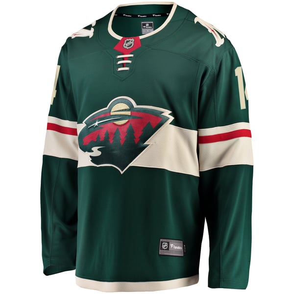 Men's Minnesota Wild Joel Eriksson Ek Fanatics Green Breakaway Jersey - Image 3