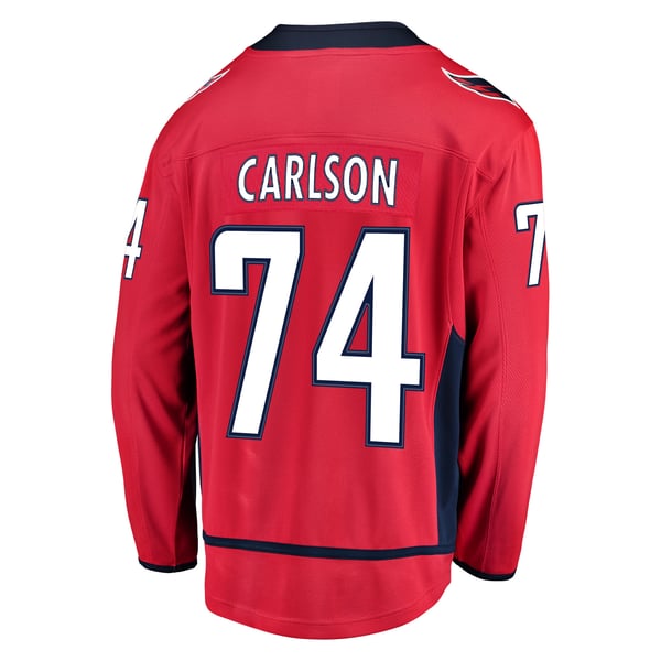 Men's Washington Capitals John Carlson Fanatics Red Home Breakaway Player Jersey - Image 4