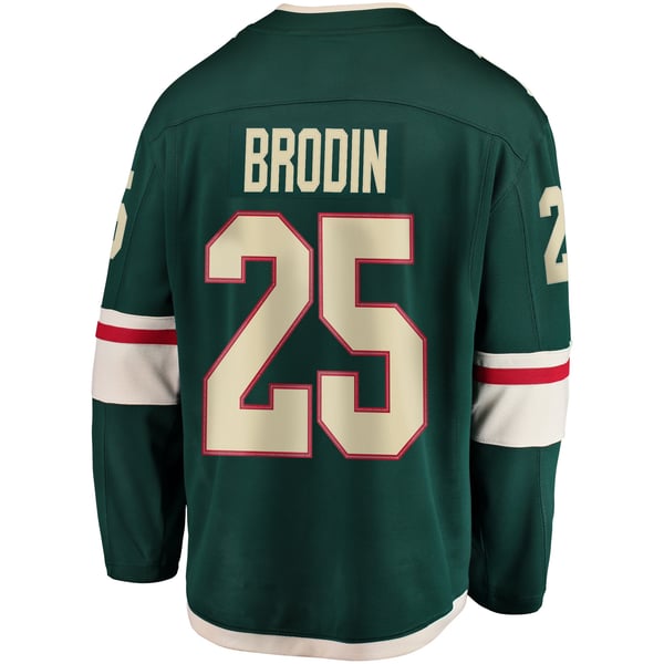 Men's Minnesota Wild Jonas Brodin Fanatics Green Breakaway Jersey - Image 4