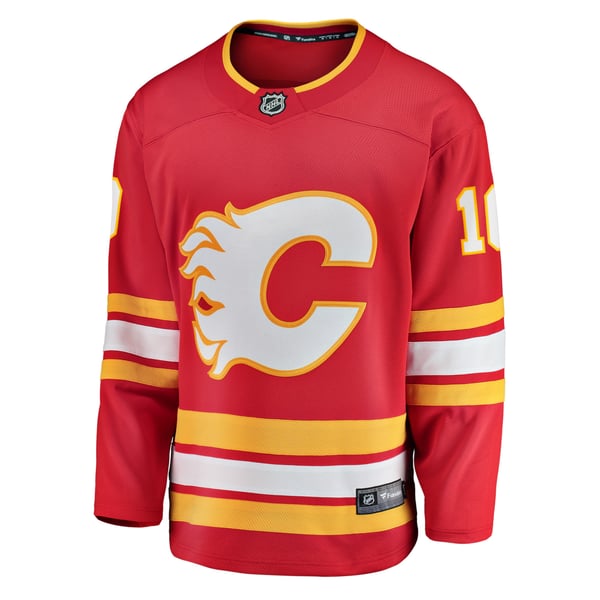 Men's Calgary Flames Jonathan Huberdeau Fanatics Red Home Breakaway Player Jersey - Image 3