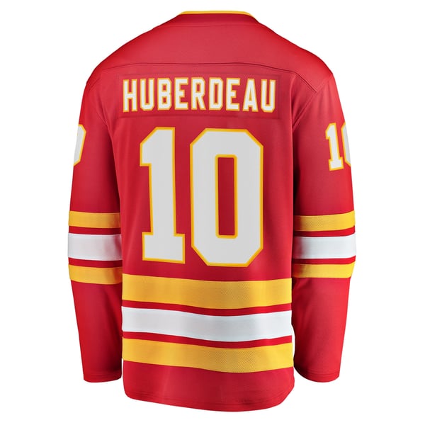Men's Calgary Flames Jonathan Huberdeau Fanatics Red Home Breakaway Player Jersey - Image 4