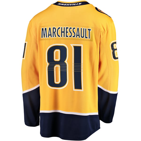 Men's Nashville Predators Jonathan Marchessault Fanatics Gold Breakaway Jersey - Image 4