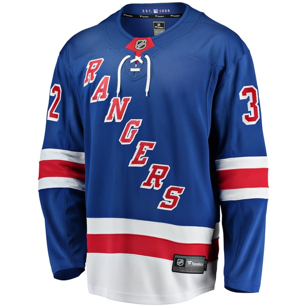 Men's New York Rangers Jonathan Quick Fanatics Blue Home Breakaway Jersey - Image 3