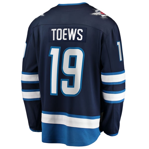 Men's Winnipeg Jets Jonathan Toews Fanatics Navy Home Breakaway Jersey - Image 4