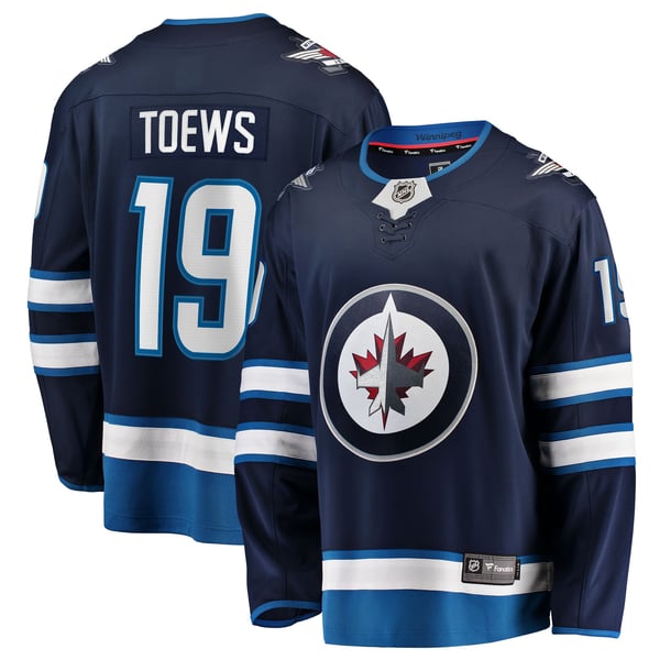 Men's Winnipeg Jets Jonathan Toews Fanatics Navy Home Breakaway Jersey - Image 1