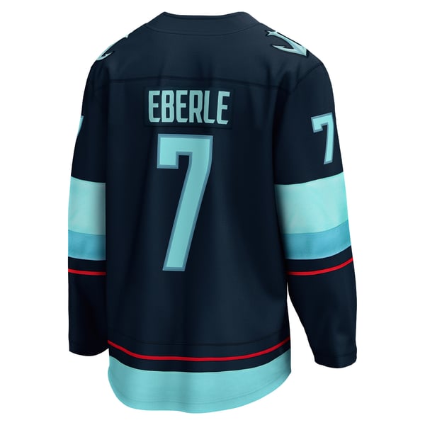 Men's Seattle Kraken Jordan Eberle Fanatics Navy Home Breakaway Player Jersey - Image 4