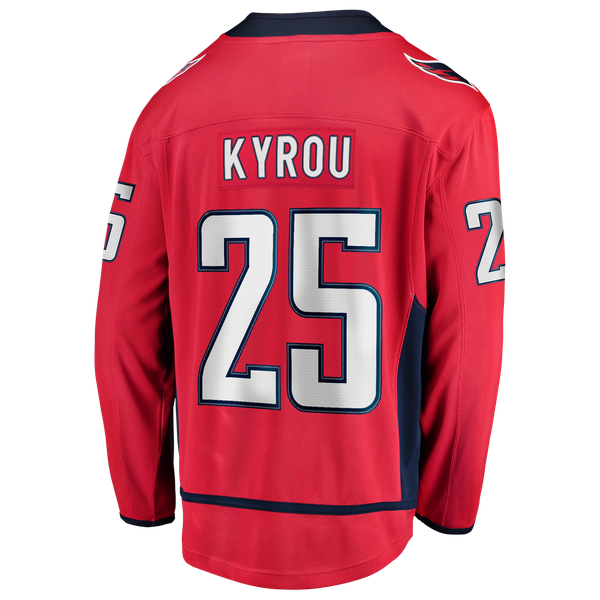 Men's Washington Capitals Jordan Kyrou Fanatics Red Home Breakaway Jersey - Image 4