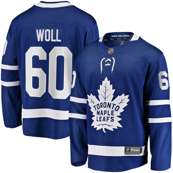 Men's Toronto Maple Leafs Joseph Woll Fanatics Blue Home Premier Breakaway Player Jersey - Image 2