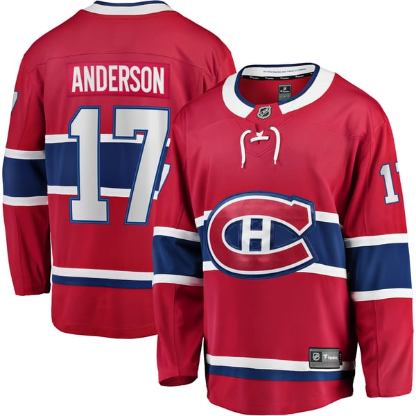 Men's Montreal Canadiens Josh Anderson Fanatics Red Breakaway Player Jersey - Image 2