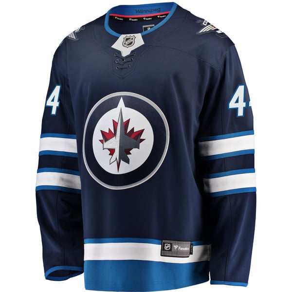 Men's Winnipeg Jets Josh Morrissey Fanatics Navy Breakaway Replica Jersey - Image 3