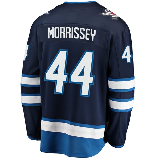 Men's Winnipeg Jets Josh Morrissey Fanatics Navy Breakaway Replica Jersey - Image 4
