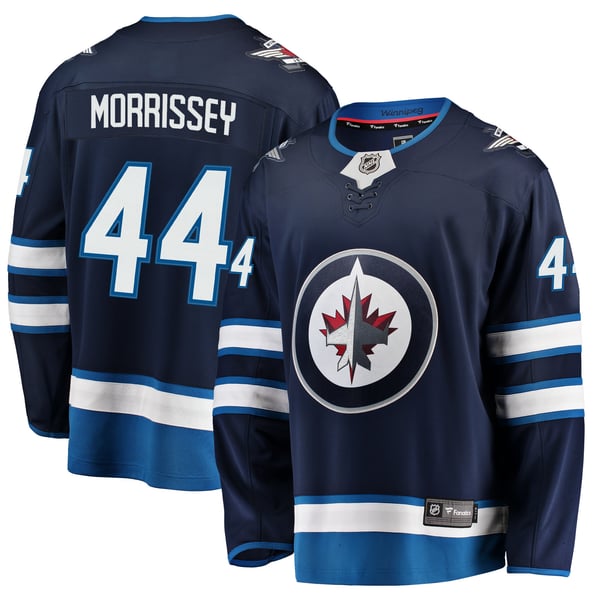 Men's Winnipeg Jets Josh Morrissey Fanatics Navy Breakaway Replica Jersey - Image 1