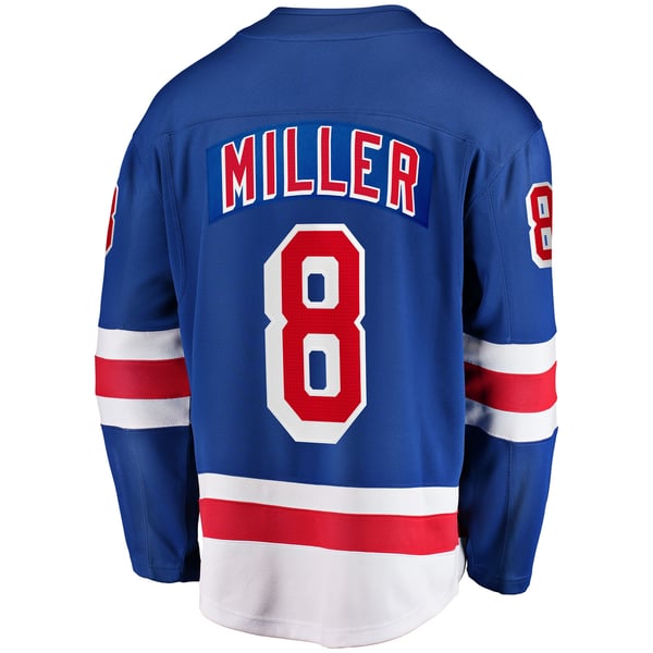 Men's New York Rangers J.T. Miller Fanatics Blue Home Breakaway Jersey - Image 4