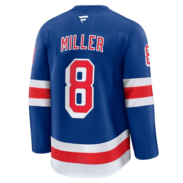 Men's New York Rangers J.T. Miller Fanatics Blue Home Premium Jersey - Image 4