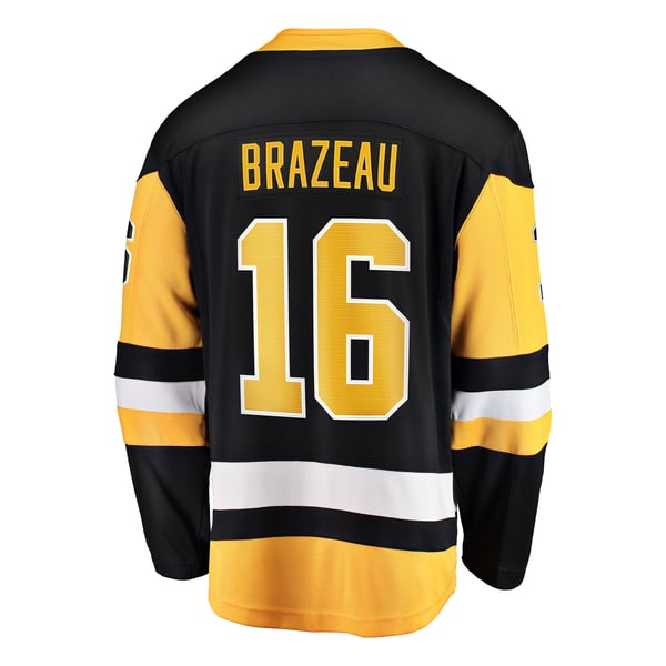 Men's Pittsburgh Penguins Justin Brazeau Fanatics Black Home Breakaway Jersey - Image 4