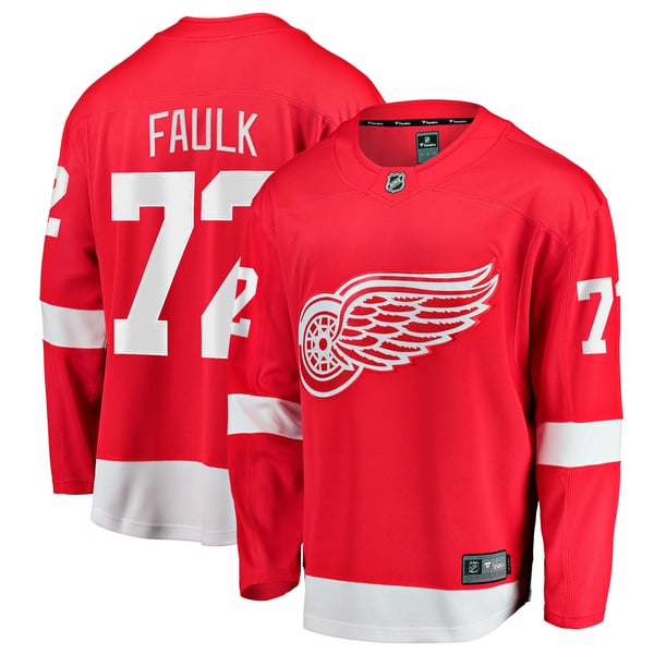 Men's Detroit Red Wings Justin Faulk Fanatics Red Home Breakaway Jersey - Image 2