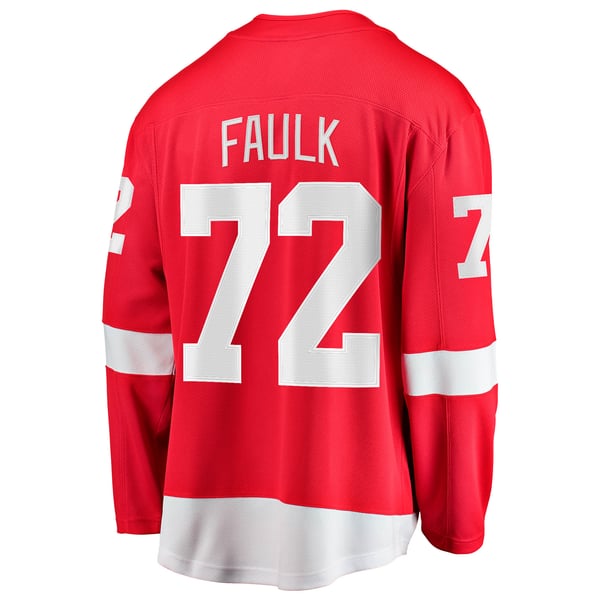 Men's Detroit Red Wings Justin Faulk Fanatics Red Home Breakaway Jersey - Image 4