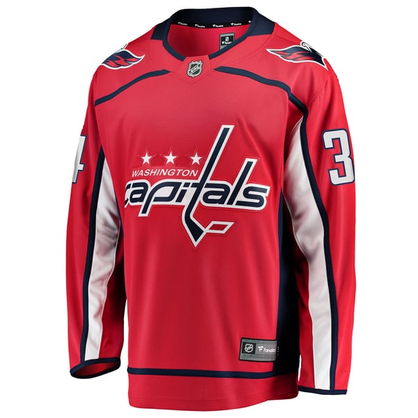 Men's Washington Capitals Justin Sourdif Fanatics Red Home Breakaway Jersey - Image 3