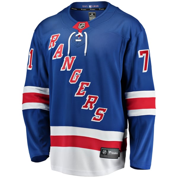 Men's New York Rangers Juuso Parssinen Fanatics Blue Home Breakaway Jersey - Image 3